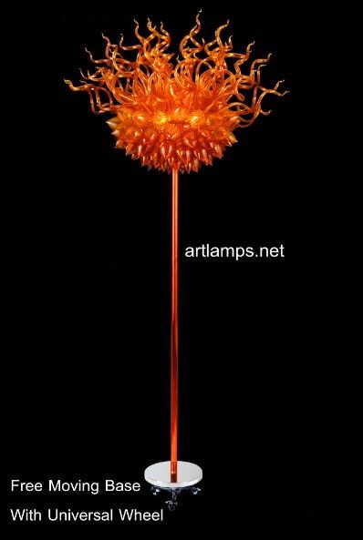Blown Art Glass Floor Lamp Free Moving Blown Floor Lamp
