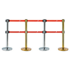 Double Head Retractable Belt Crowd Control Barrier with Ceme