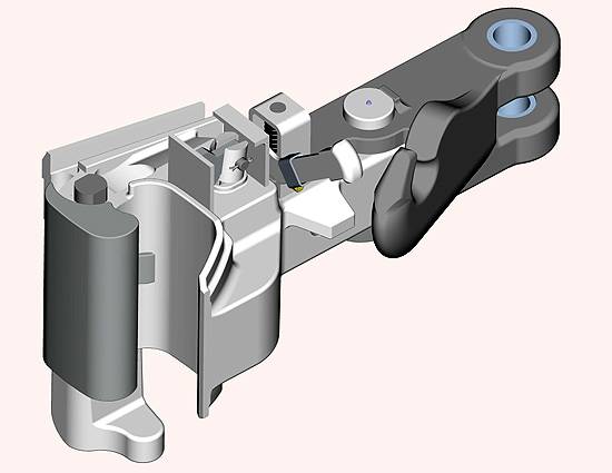 Railway coupler knuckle yoke pin draft gear buffer