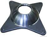 Railway air spring bearing adapter pivot center plate