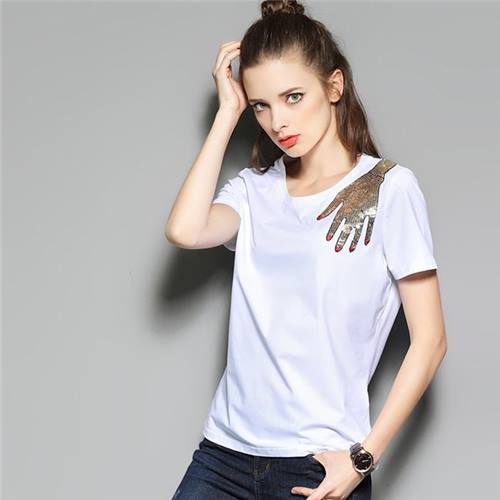 Custom Women Novelty Cotton T Shirt 100 Cotton Slim Fit Short Sleeve T Shirt