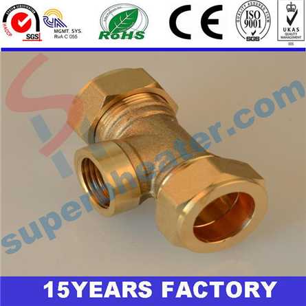 Jingchuang High Top Quality Copper Reducing Tee,reducing Tee Pipe Fitting
