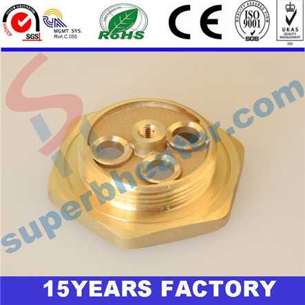 Round Copper Pipe Flange For Heating Element With Magnesium Rod Hole