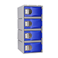 Heavy Duty Plastic Locker T-H385L/4: HD, Strong HDPE, 4 or 8