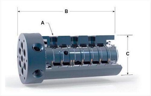 6 Pass Threaded Shaft Rotary Union | 5 A Hydraulic Slip Ring