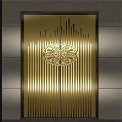 Stainless steel elevator decoration