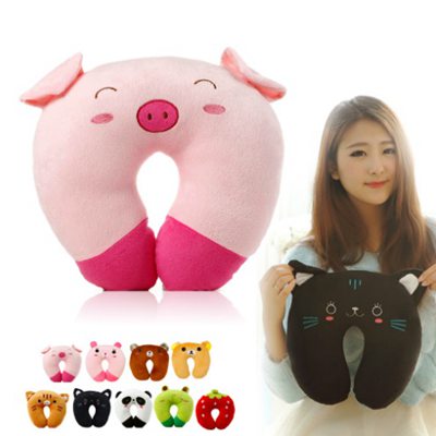 Hot Sale 9 styles U-shaped Plush Pillow Travel Pillow Cartoo