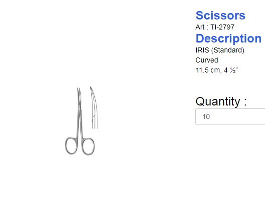 Iris Surgical Scissors 4 1/2