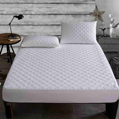 Bed Cover Brushed Fabric Quilted Mattress  Protector Waterpr