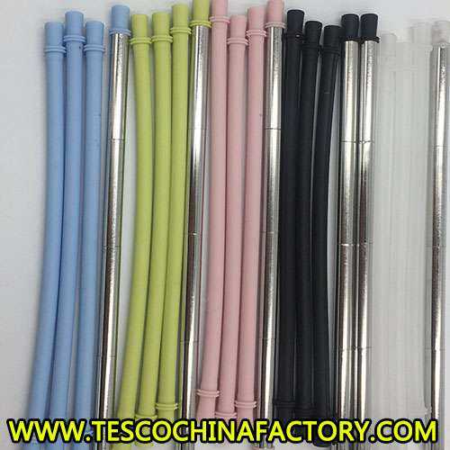 Foldable metal straws Pantone color