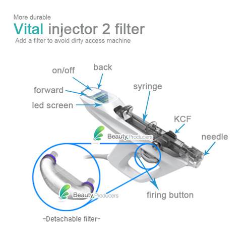 Touch Screen Vital Injector 2 Korea 5pin Needle Inject 1.2 Mm - 1.4 Mm Depth
