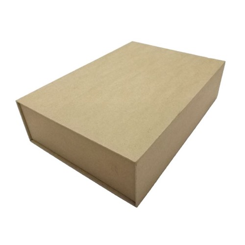 Recycle Brown Kraft Paper Made Plain Gift Packaging Box With Magnet Flap Lid