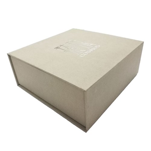 Large Magnetic Book Style Gift Present Boxes With Flap Lids With Logo Silver Foil