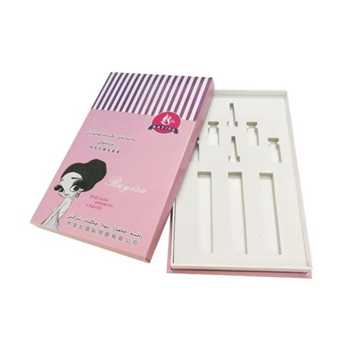 Personalised Printed Silver Card Eyelash Growth Liquid Oil Glitter Gift Packaging Boxes