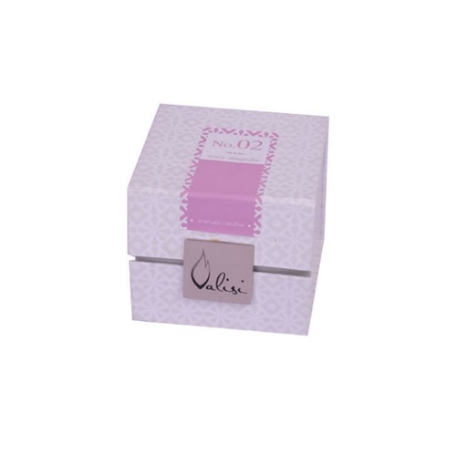 Exquisite Cube Solid Cardboard Perfum Packaging Gift Boxes With Customized Metal Plate Decoration