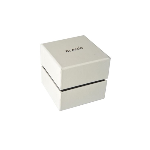 Plain White Artpaper Glued 2mm Grey Cardboard Packaging Jewelry Box For Bracelets