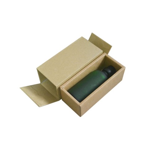 Free Sample Solid Plain Brown Kraft Board Essential Oil Packing Retail Boxes Wholesale