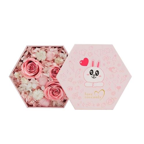 Customized Colorful Printed Hexagon Flower Storage Cardboard Box,Love Floral Gift Display Boxes