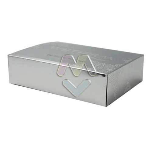 Cheap Dull Silver Card Paper Beauty Boxes,Skin Care Packaging Box With Flocking Blister Lining