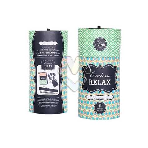 Custom Printed Roll Edge Tube Paper Box For Relax Fragerance,Cyclinder Box Gift Packaging
