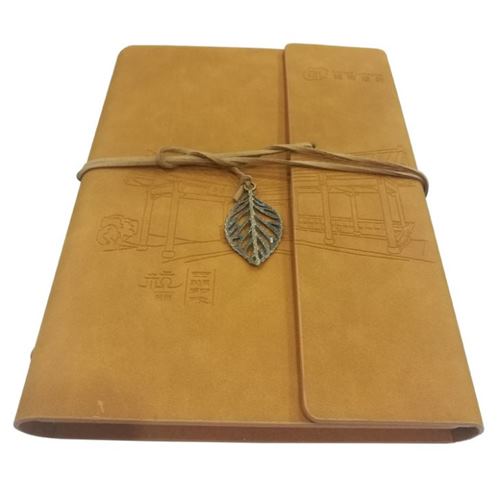 Cheap Matt Finishing Thick Leather Cover Plain Unlined Blank Paper Pages Notebook With Thin String