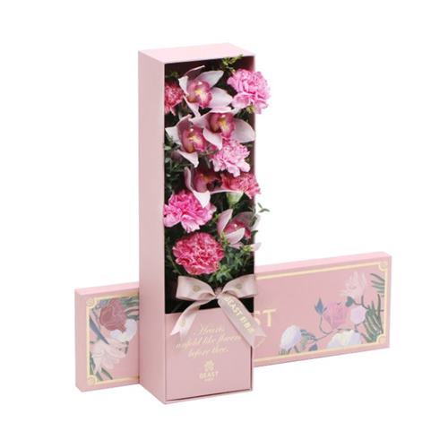 CMYK Colorful Printed Lid-off Paper Cardboard Flowers Delivery Box,Flowers Shipped In A Gift Box