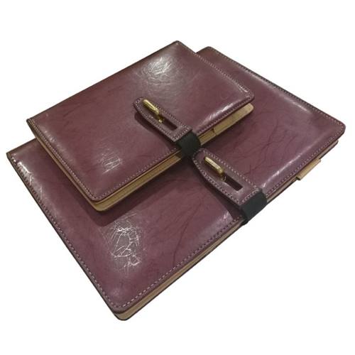 Special Brush Brownness Color PU Leather 9 Loose-leaf Personal Planner Organizer,A4 Planning Agenda