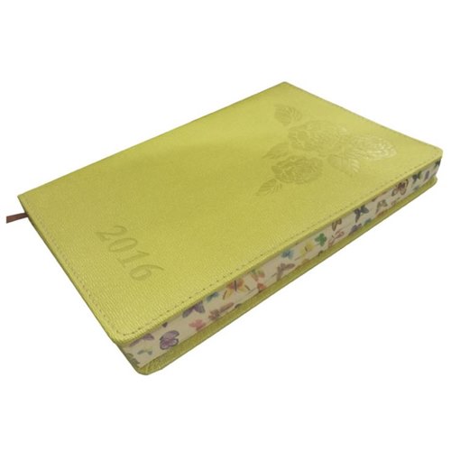 Grass Green Rough Leather Edge Printed Personalized Planner,My Life Diary Journal Notebook