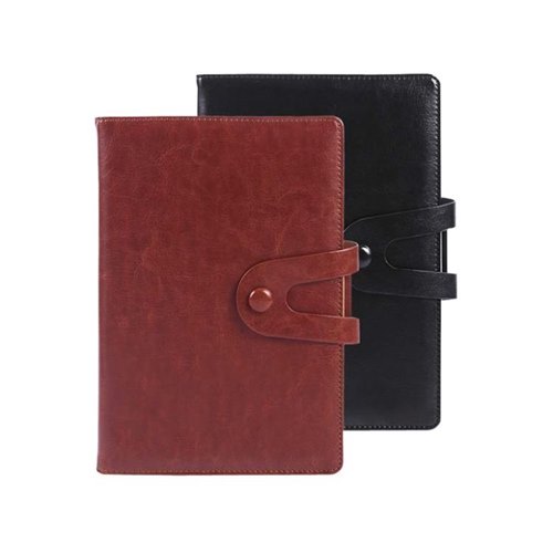 A5 Glossy Black Or Brown PU Best Lined Paper Notebook Printing,Bound Notebook For Note Taking