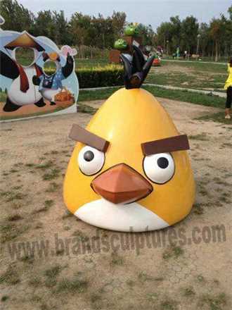 Giant Impressive And Fiberglass Supply Angry Birds Sculptures