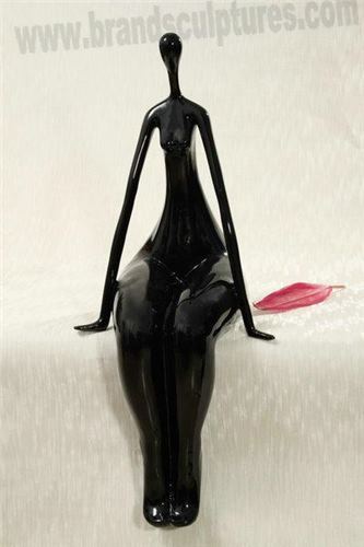 Varnished Abstract Fiberglass Sculptures As Gallery Display