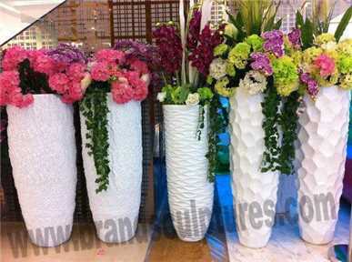 Large Beautiful Fiberglass Planters Sculptures As Mall Ornament