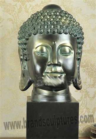 Large Modern And Western Brass Buddha Garden Statue