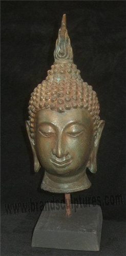 External Copper Head Buddha Ornaments Sculpture