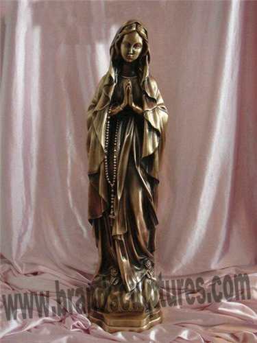 Outer Creating Garden Statuary Virgin Mary Brass Statue