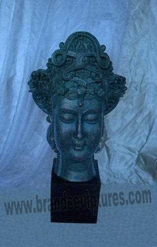 Outer Brass Head Buddha Sculpture As Garden Statues