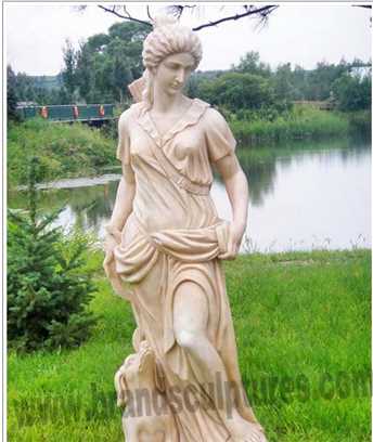 Outdoor Garden Ornaments Elegant Stone Figure Statue