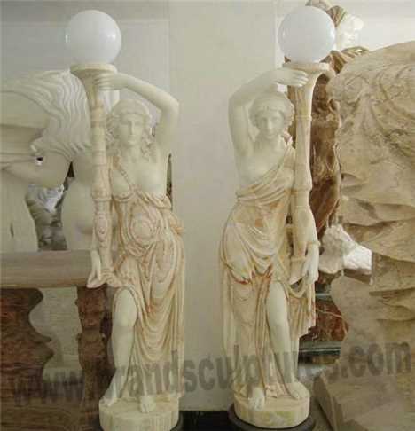 Carved Mable Stone Figure Statues As Garden Art Ornaments