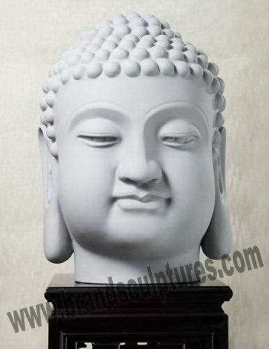 Outer Religious Holiday Decor Articles Buddha Head Fiberglass Statue