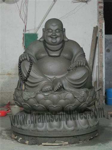 Brass Temple Decor Outdoor Buddha Statue With Beads
