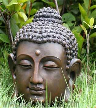 Majestic Religious Articles Buddha Head Bronze Statue