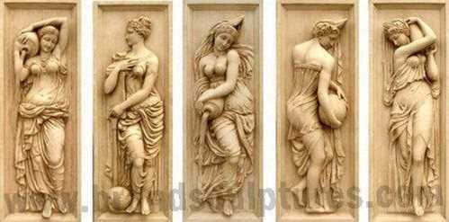 Large Elegant Abstract Wall Art Figures Fiberglass Sculptures