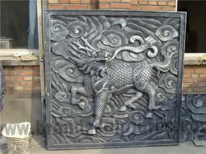 Chinese Style Home Ornaments Iron Wall Art Kylin Sculpture