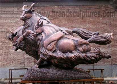 Large Outdoor Cattle Modern Art Bronze Garden Sculptures