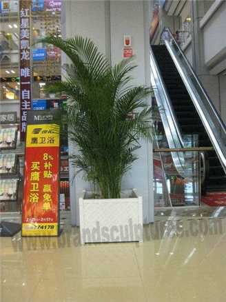 Art Column Fiberglass Planters Sculptures As Interior Decoration