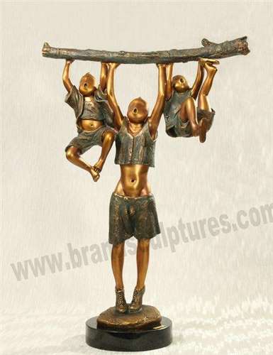 Big Abstract And Ideal Brass Figure Statues For Collection