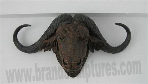 Large Beautiful Fiberglass Cattle Head Resin Garden Statues