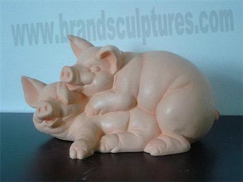 Giant Creative Fiberglass Animal Pig Yard Sculptures