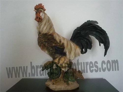 Large Realistic Resin Cock Animal Sculpture As Yard Decor