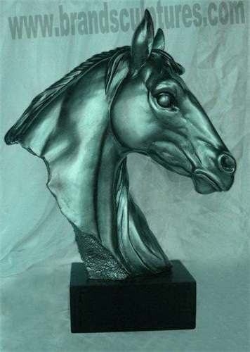Enormous Hot Fiberglass Horse Statues As Holiday Ornament